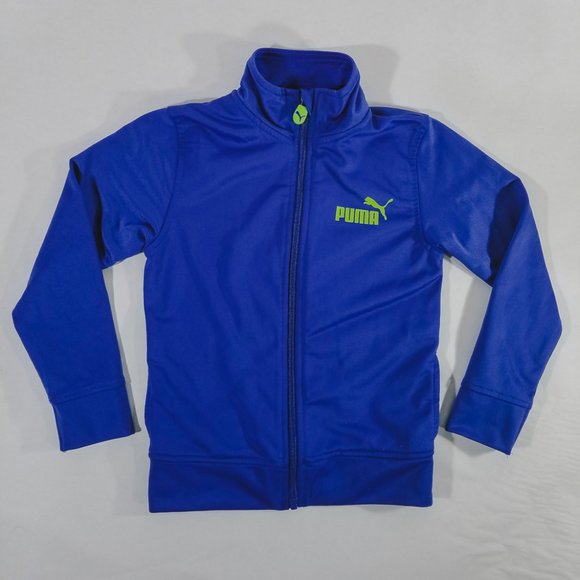 Puma Blue & Green Full Zip-up Sweatshirt - Picture 1 of 8
